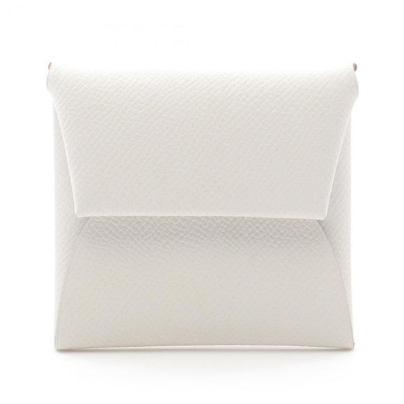 Hermes Hermès Bastia wallet/coin case, leather, Epsom women's, white - Picture 1 of 5